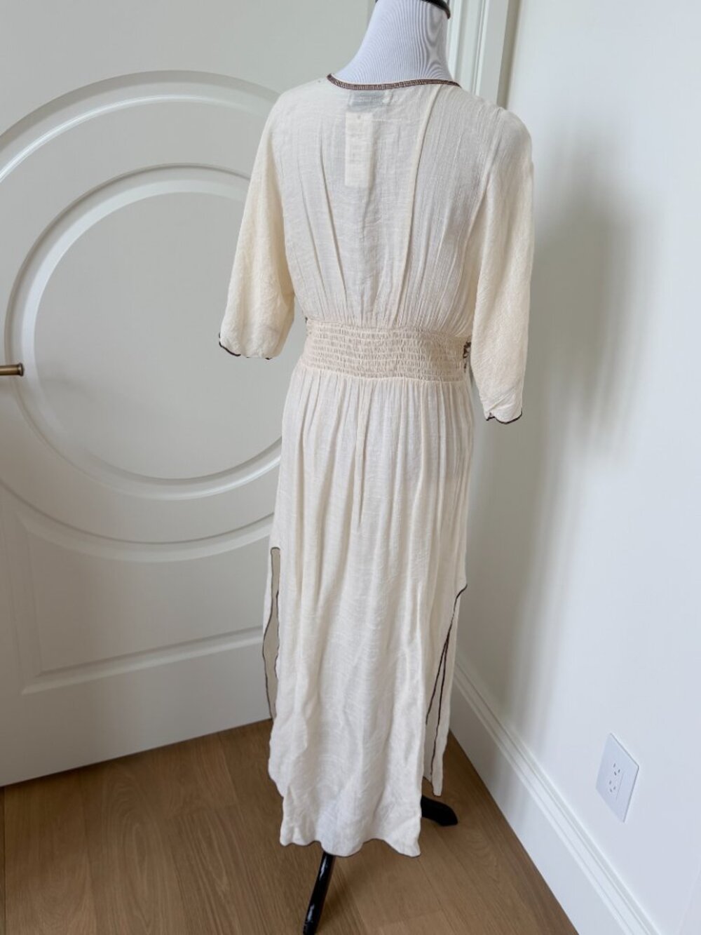 NWT Cupshe Boho Grace Beige Cover-Up Maxi Dress - Picture 4 of 7